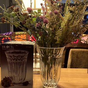 9” lead crystal vase